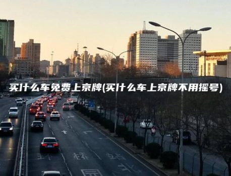 买什么车免费上京牌(买什么车上京牌不用摇号)