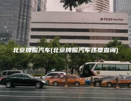 北京牌照汽车(北京牌照汽车违章查询)